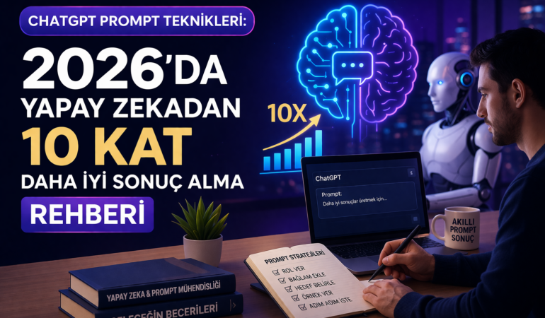ChatGPT Prompt Teknikleri: 2026’da Yapay Zekadan 10 Kat Daha İyi Sonuç Alma Rehberi