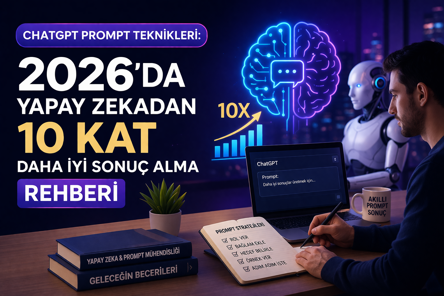 ChatGPT Prompt Teknikleri: 2026'da Yapay Zekadan 10 Kat Daha İyi Sonuç Alma Rehberi