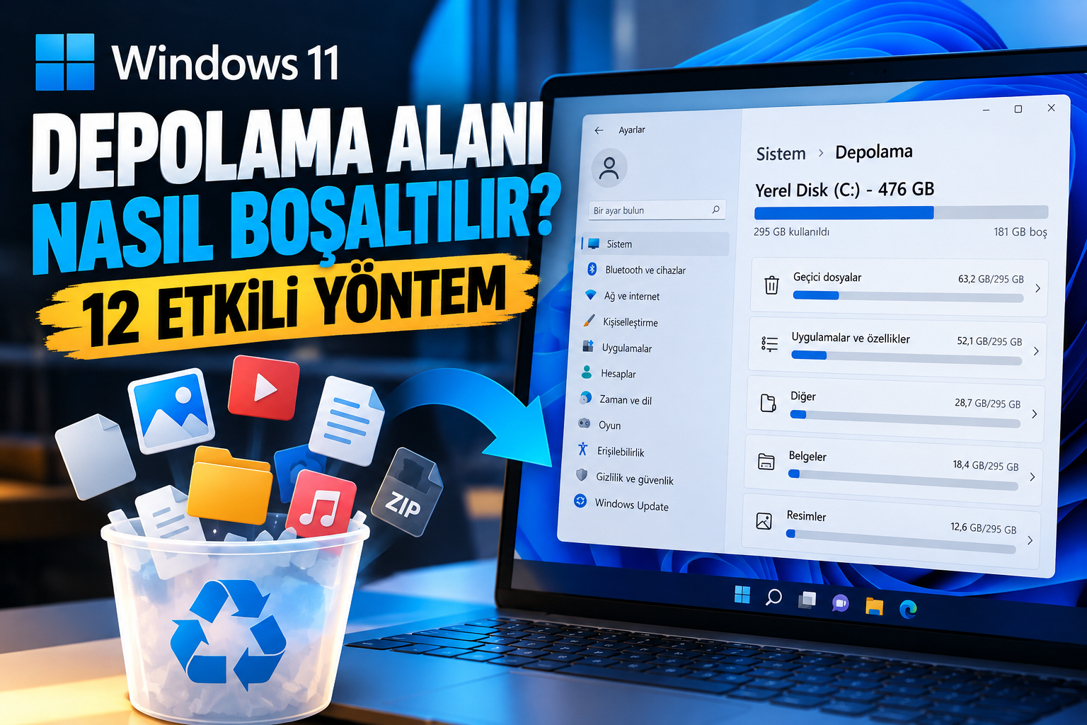 Windows 11 Depolama Alanı Nasıl Boşaltılır? 12 Etkili Yöntem